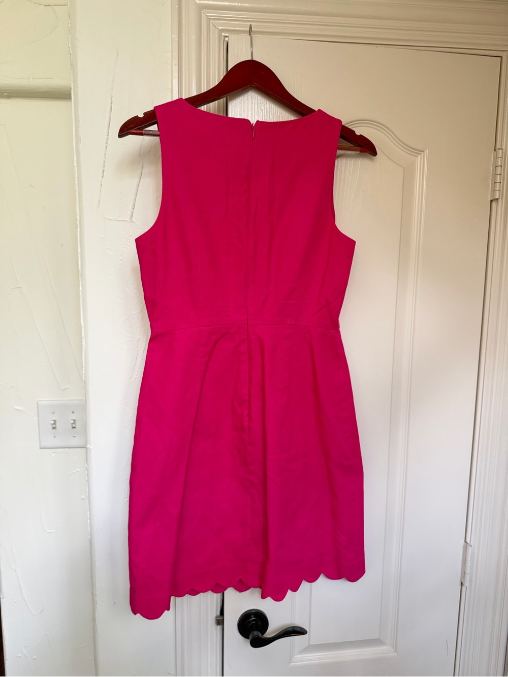 J. Crew Sleeveless Scalloped Sheath Dress in Pink - Picture 4 of 4